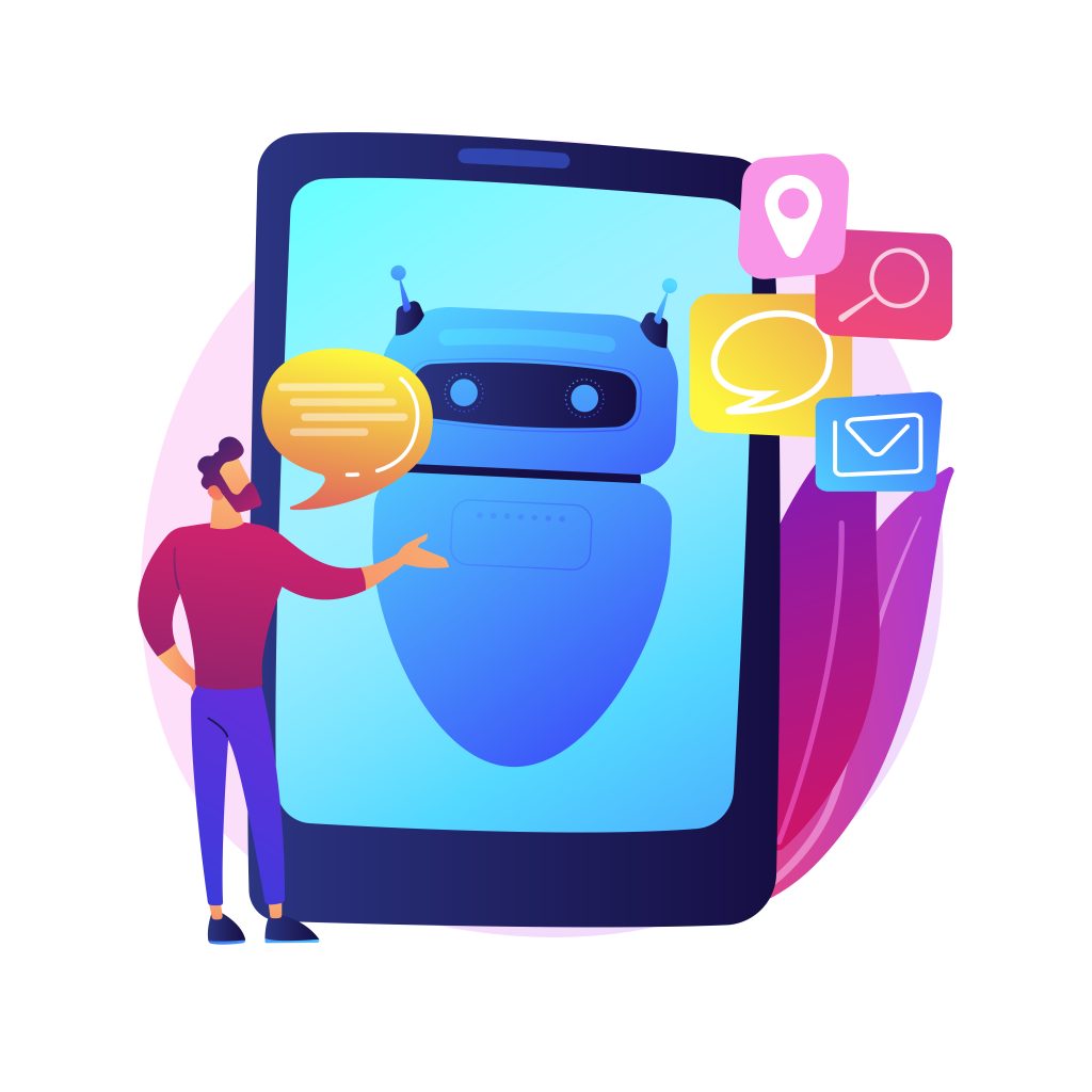 homem usando o bot de voz para tomada de decisão baseada em dados